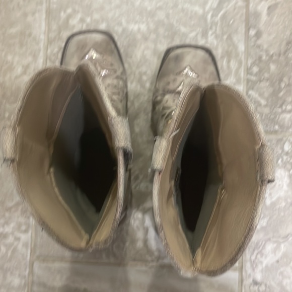 Roper Womens 09-021-1903-1656 Faux Leather Square Toe Tan Size 9.5 - Picture 9 of 10